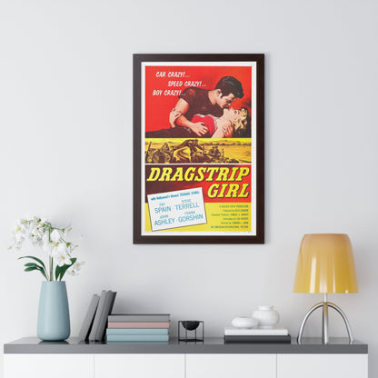 DRAGSTRIP GIRL 1957 - Framed Movie Poster-The Sticker Space