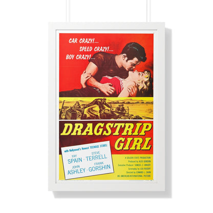 DRAGSTRIP GIRL 1957 - Framed Movie Poster-20" x 30"-The Sticker Space