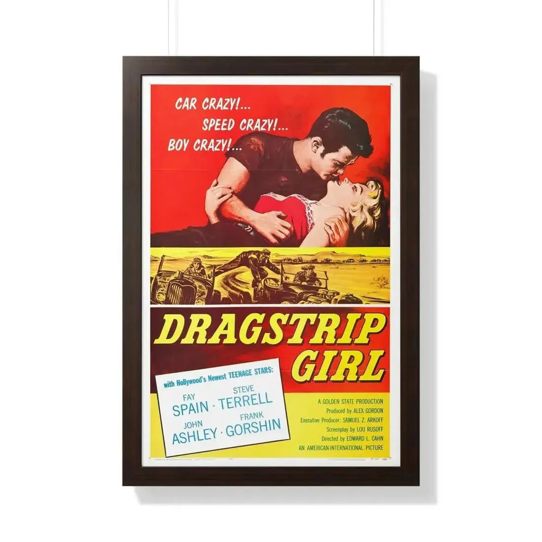DRAGSTRIP GIRL 1957 - Framed Movie Poster - The Sticker Space