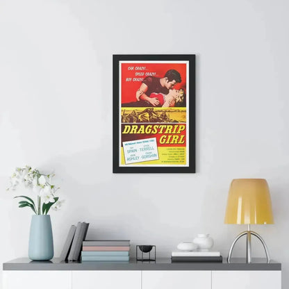 DRAGSTRIP GIRL 1957 - Framed Movie Poster - The Sticker Space