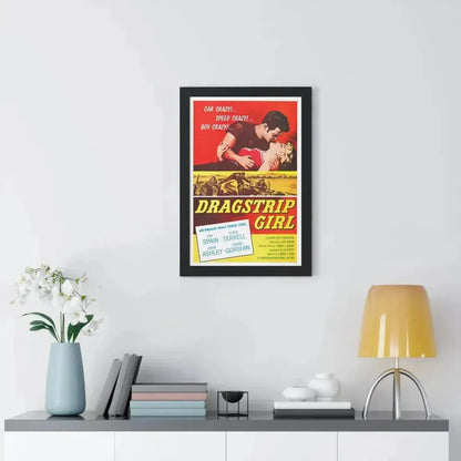 DRAGSTRIP GIRL 1957 - Framed Movie Poster - The Sticker Space