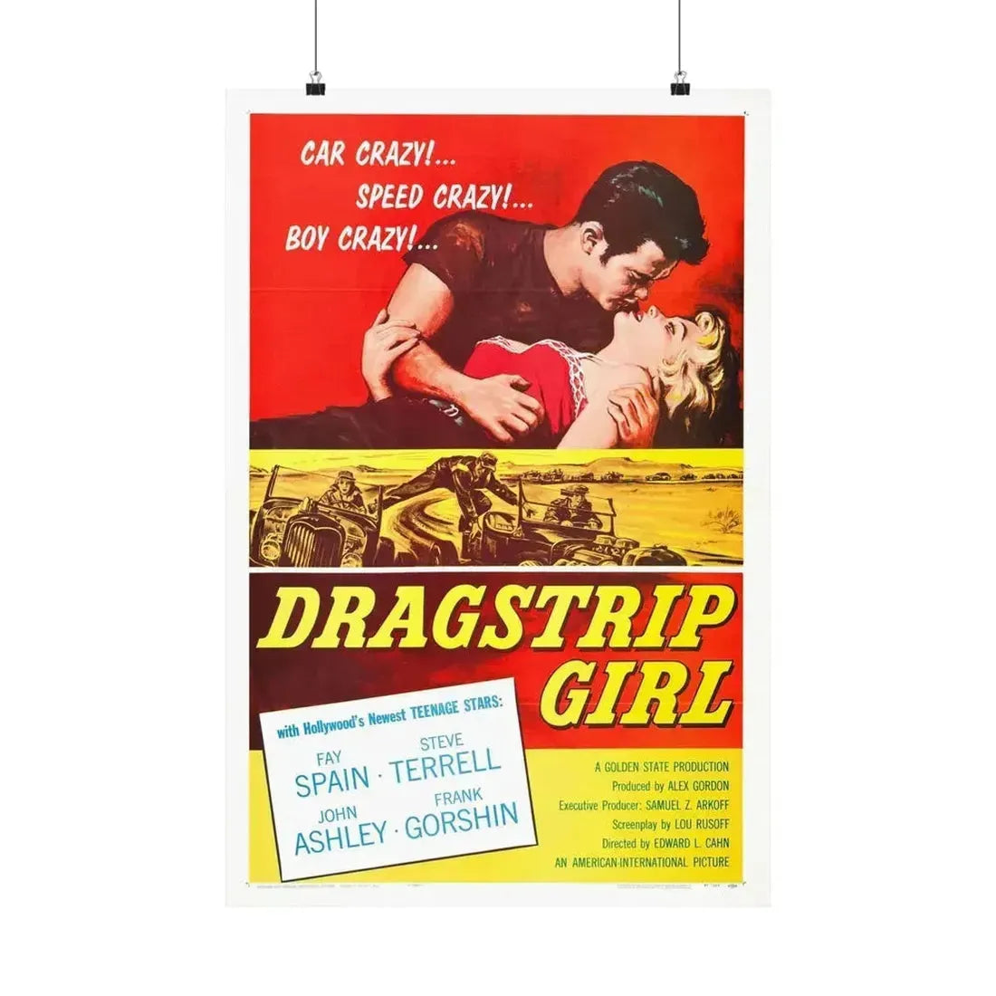 DRAGSTRIP GIRL 1957 - Paper Movie Poster 20″ x 30″ Matte - The Sticker Space