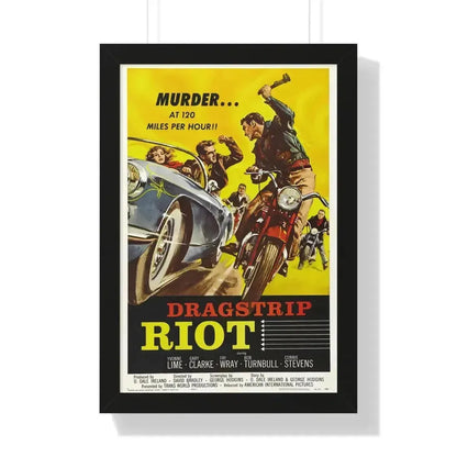 DRAGSTRIP RIOT 1958 - Framed Movie Poster 16″ x 24″ Black - The Sticker Space