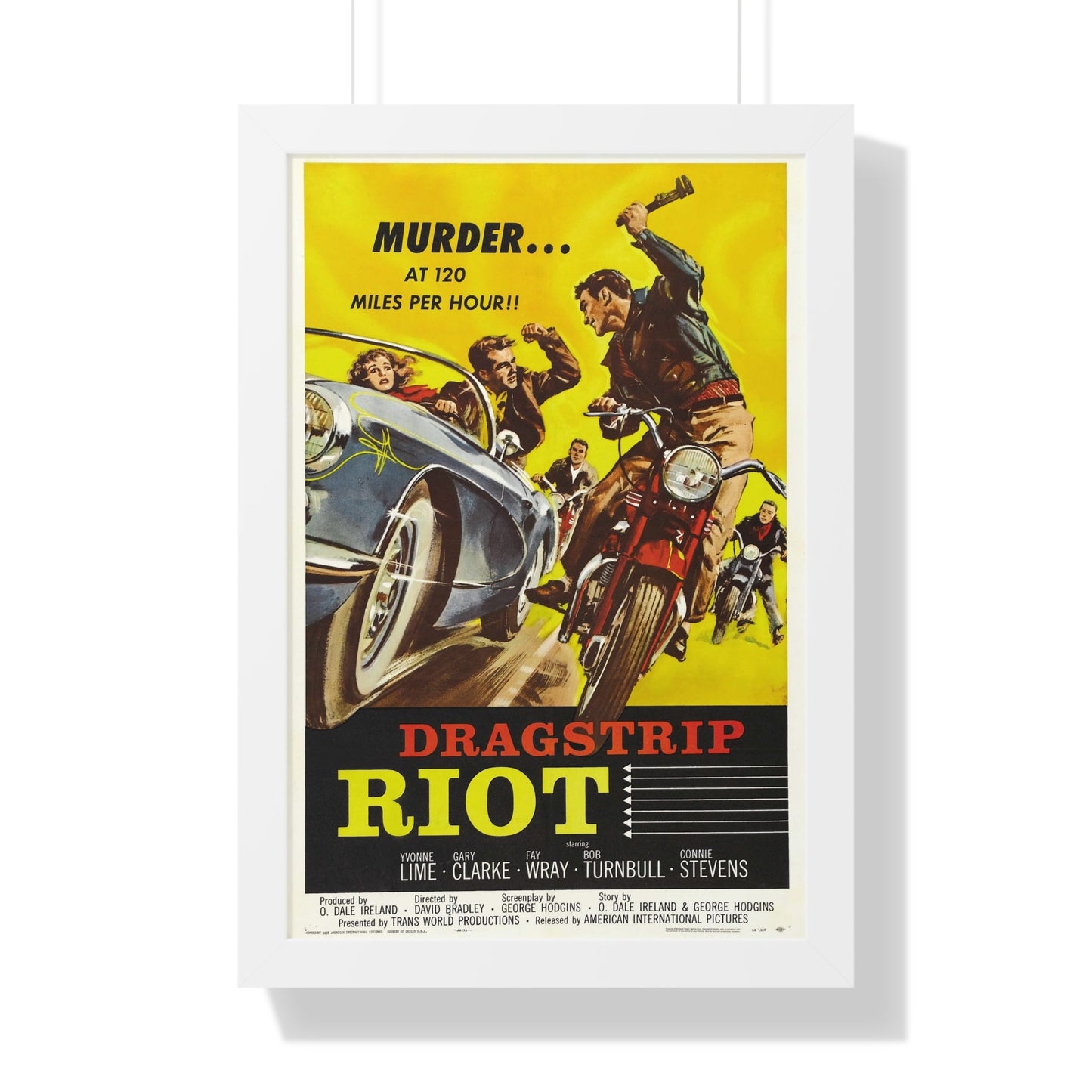 DRAGSTRIP RIOT 1958 - Framed Movie Poster-16″ x 24″-The Sticker Space