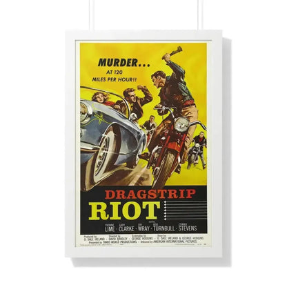 DRAGSTRIP RIOT 1958 - Framed Movie Poster 20" x 30" White - The Sticker Space