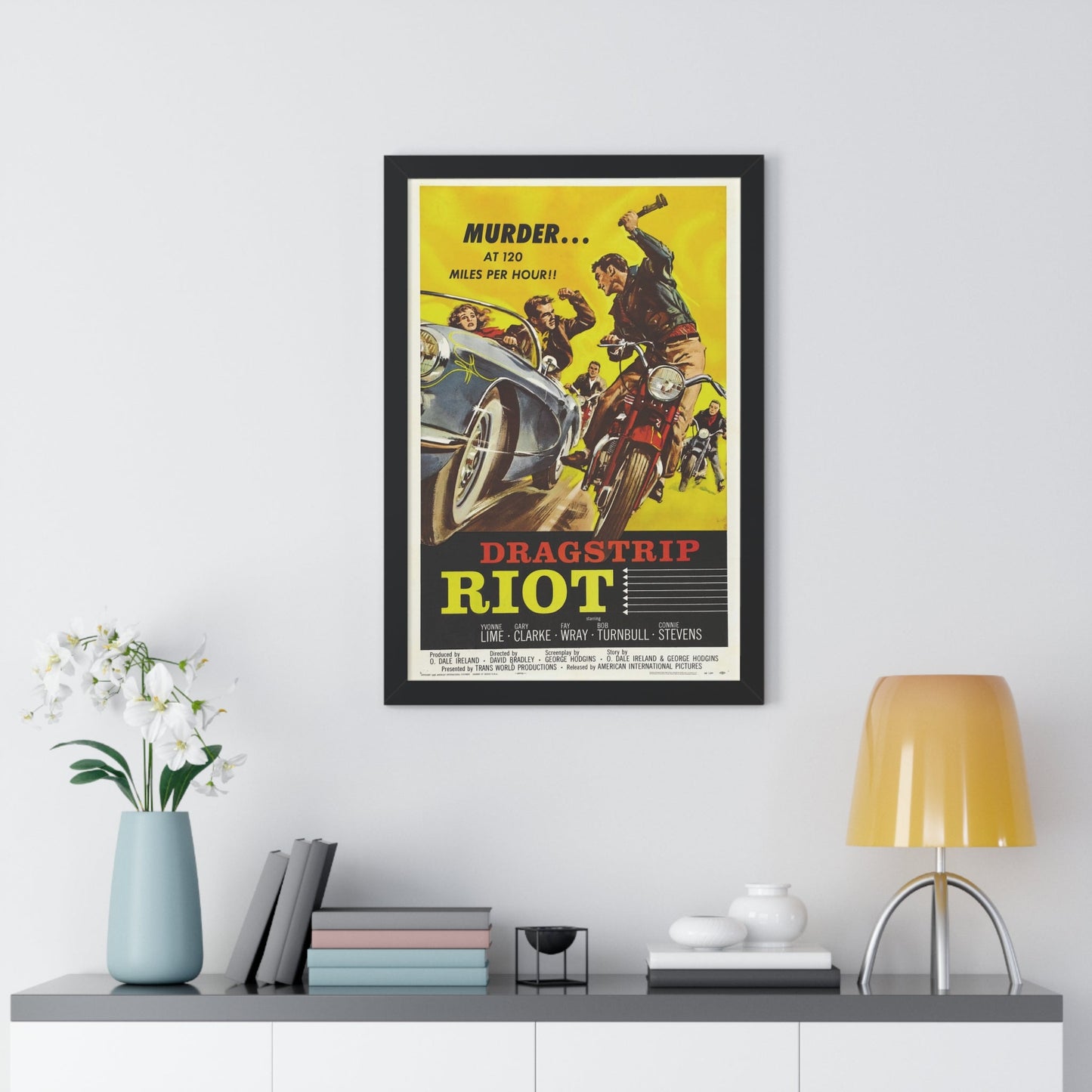 DRAGSTRIP RIOT 1958 - Framed Movie Poster-The Sticker Space