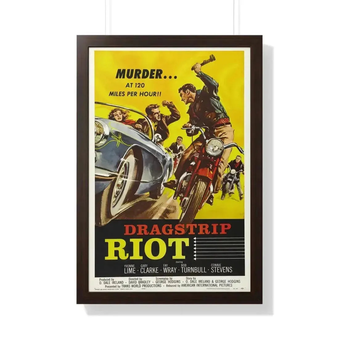 DRAGSTRIP RIOT 1958 - Framed Movie Poster - The Sticker Space