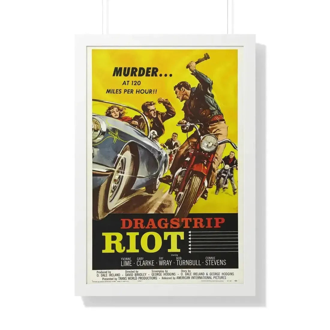 DRAGSTRIP RIOT 1958 - Framed Movie Poster - The Sticker Space