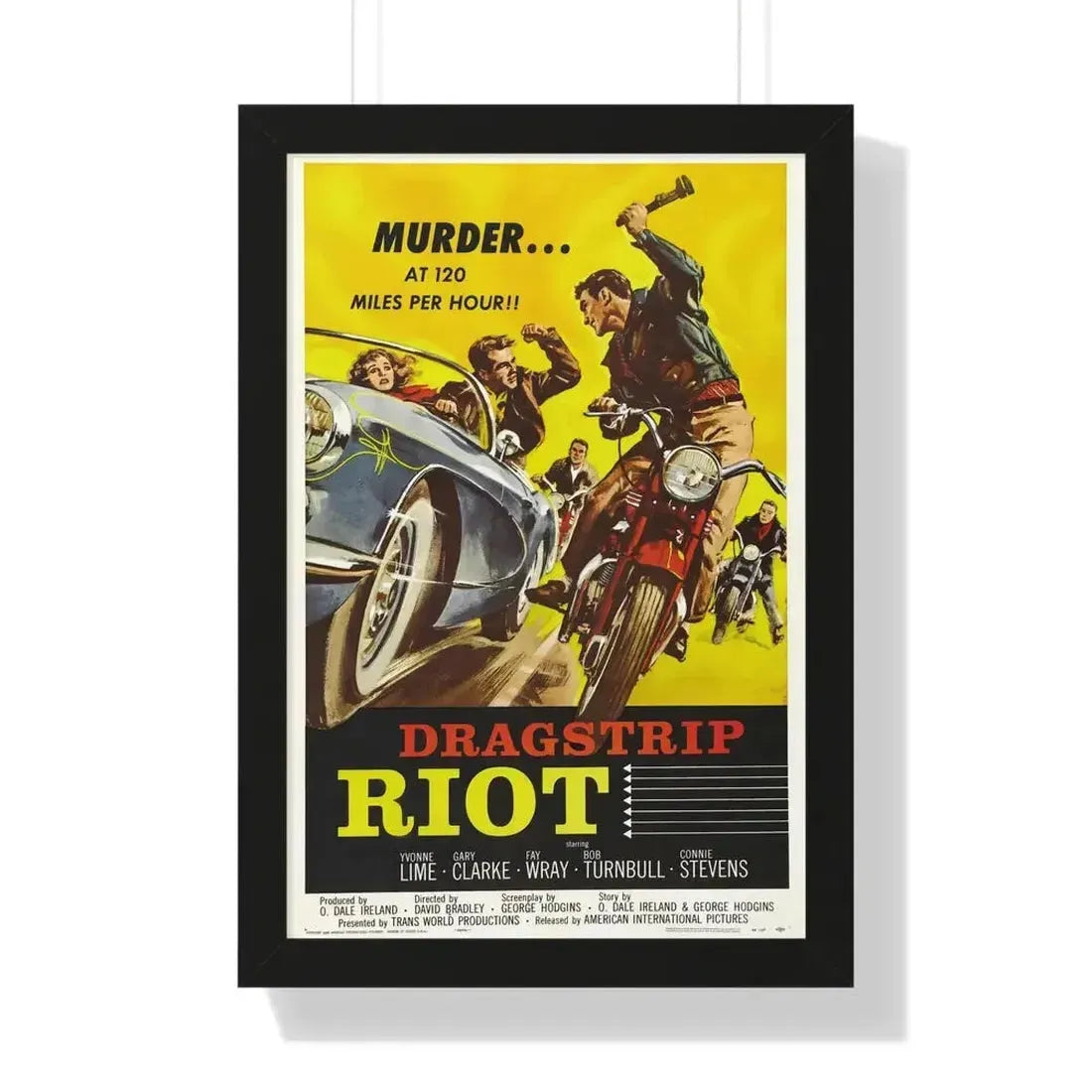DRAGSTRIP RIOT 1958 - Framed Movie Poster - The Sticker Space