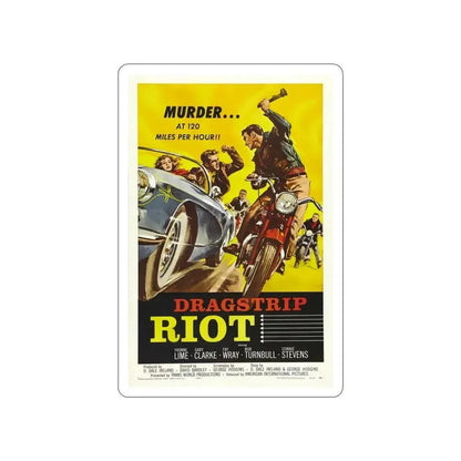 DRAGSTRIP RIOT 1958 Movie Poster STICKER Vinyl Die-Cut Decal 6 Inch - The Sticker Space