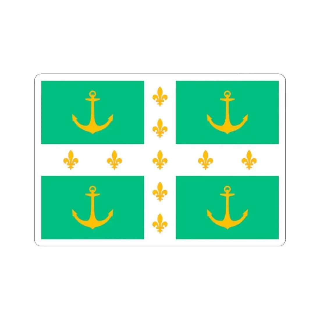 Drapeau Arsenal Rochefort (Belgium) STICKER Vinyl Kiss-Cut Decal 2 Inch White - The Sticker Space