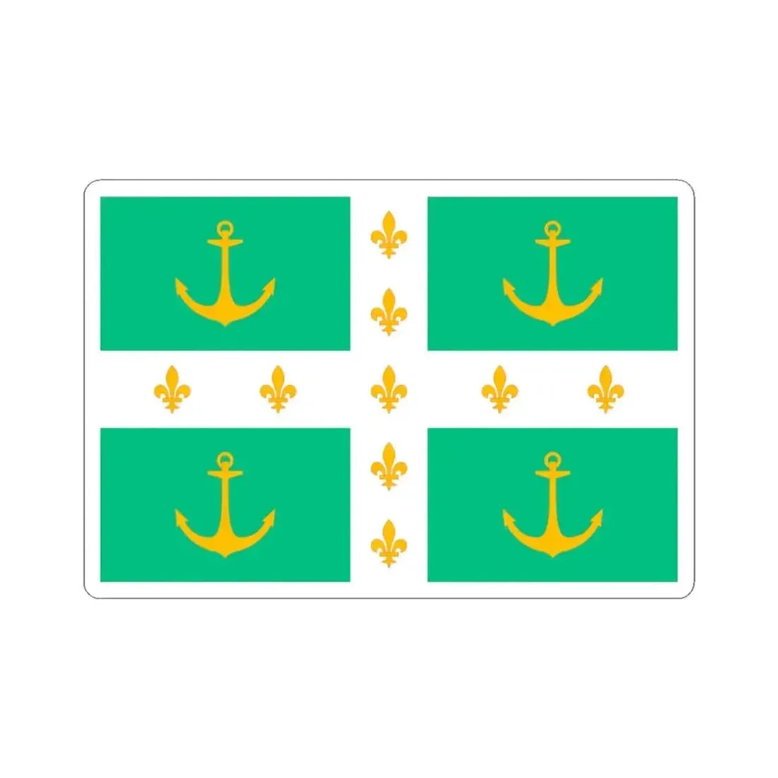 Drapeau Arsenal Rochefort (Belgium) STICKER Vinyl Kiss-Cut Decal 3 Inch White - The Sticker Space