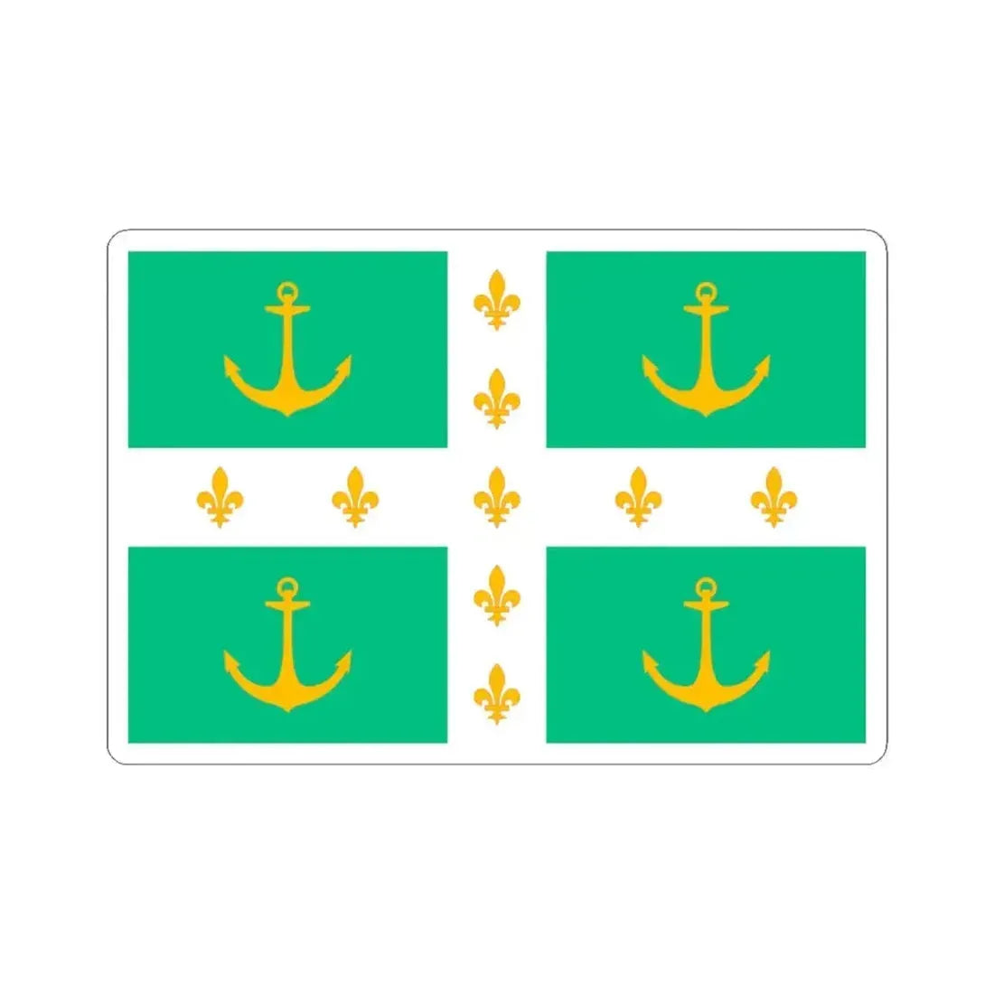 Drapeau Arsenal Rochefort (Belgium) STICKER Vinyl Kiss-Cut Decal 4 Inch White - The Sticker Space