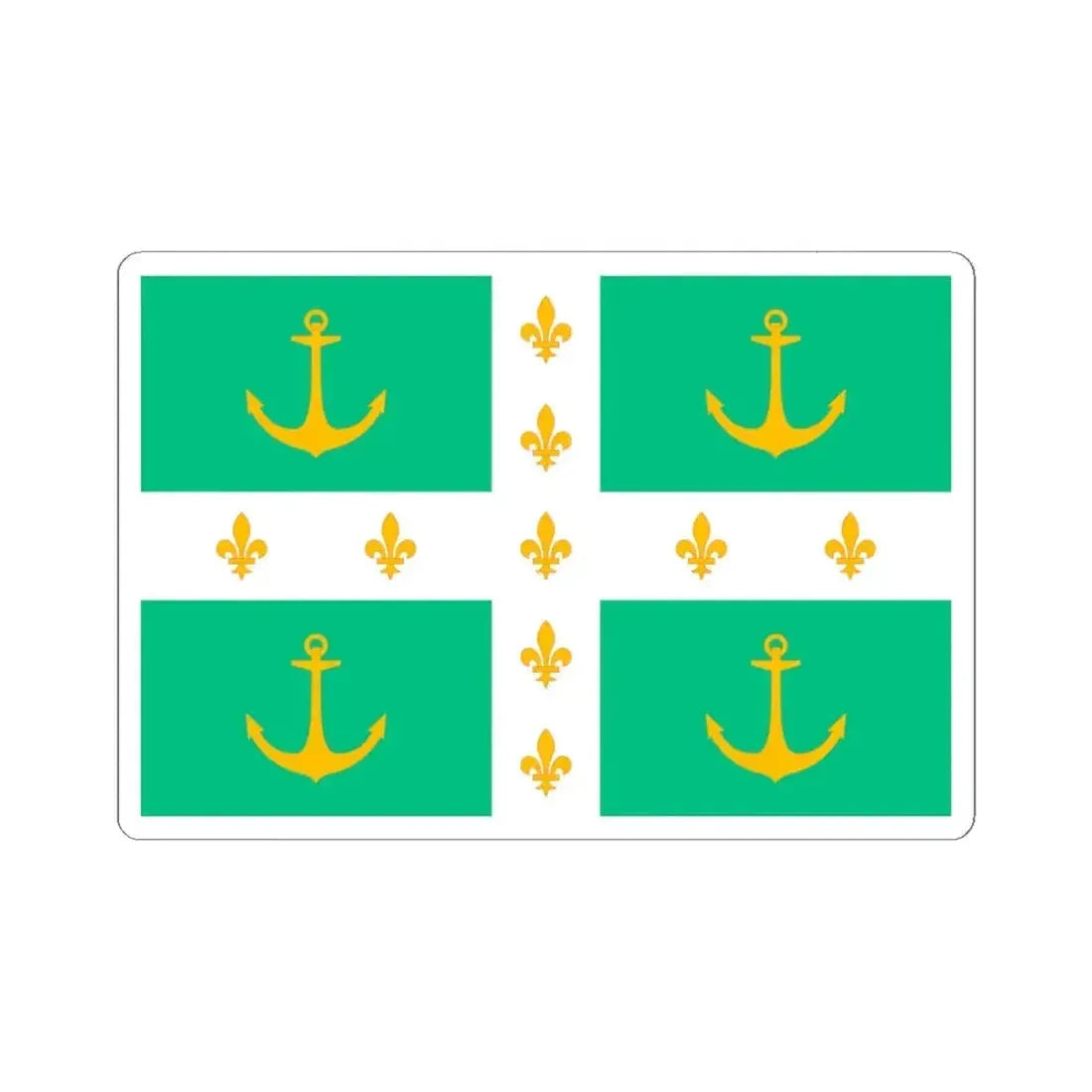 Drapeau Arsenal Rochefort (Belgium) STICKER Vinyl Kiss-Cut Decal 6 Inch White - The Sticker Space