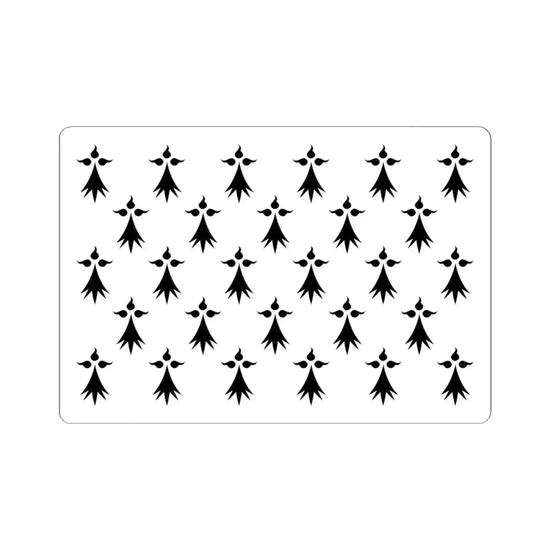 Drapeau de la province de Bretagne 1532 (Belgium) STICKER Vinyl Kiss-Cut Decal 4 Inch White - The Sticker Space