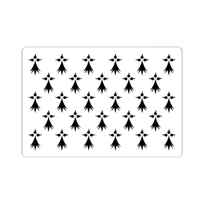 Drapeau de la province de Bretagne 1532 (Belgium) STICKER Vinyl Kiss-Cut Decal 4 Inch White - The Sticker Space