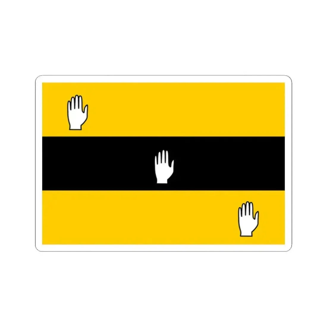 Drapeau des reguliers dAbd el-Kader (Algeria) STICKER Vinyl Kiss-Cut Decal 2 Inch White - The Sticker Space