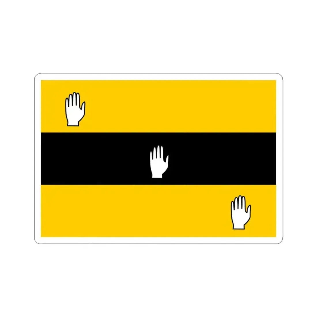 Drapeau des reguliers dAbd el-Kader (Algeria) STICKER Vinyl Kiss-Cut Decal 3 Inch White - The Sticker Space