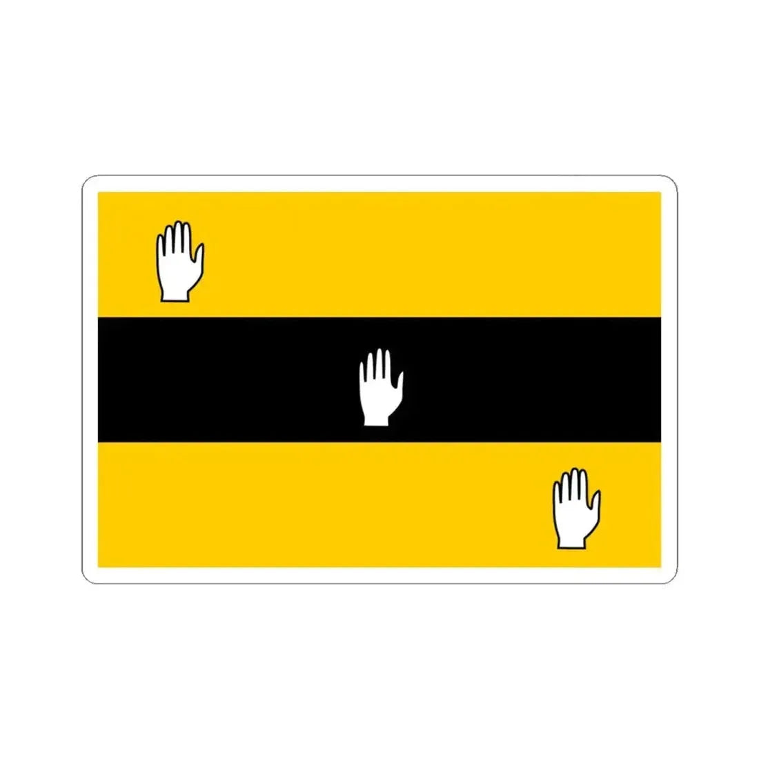 Drapeau des reguliers dAbd el-Kader (Algeria) STICKER Vinyl Kiss-Cut Decal 4 Inch White - The Sticker Space