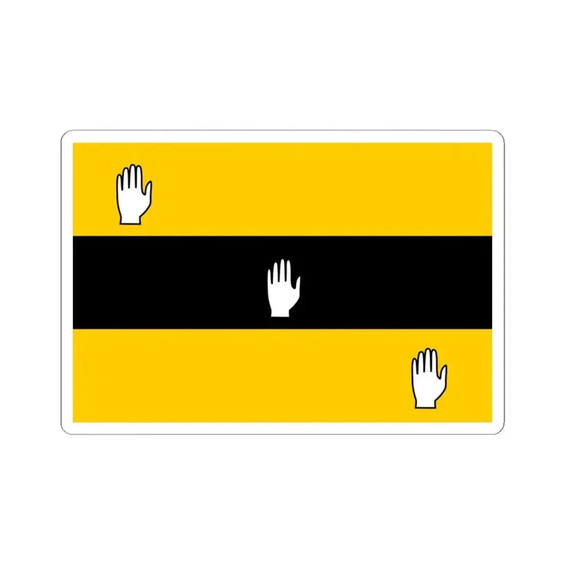 Drapeau des reguliers dAbd el-Kader (Algeria) STICKER Vinyl Kiss-Cut Decal 6 Inch White - The Sticker Space