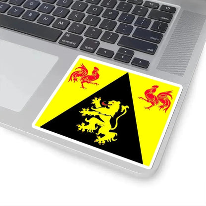 Drapeau Province BE Brabant Wallon (Belgium) STICKER Vinyl Kiss-Cut Decal - The Sticker Space