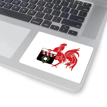 Drapeau ville be Charleroi (Belgium) STICKER Vinyl Kiss-Cut Decal - The Sticker Space