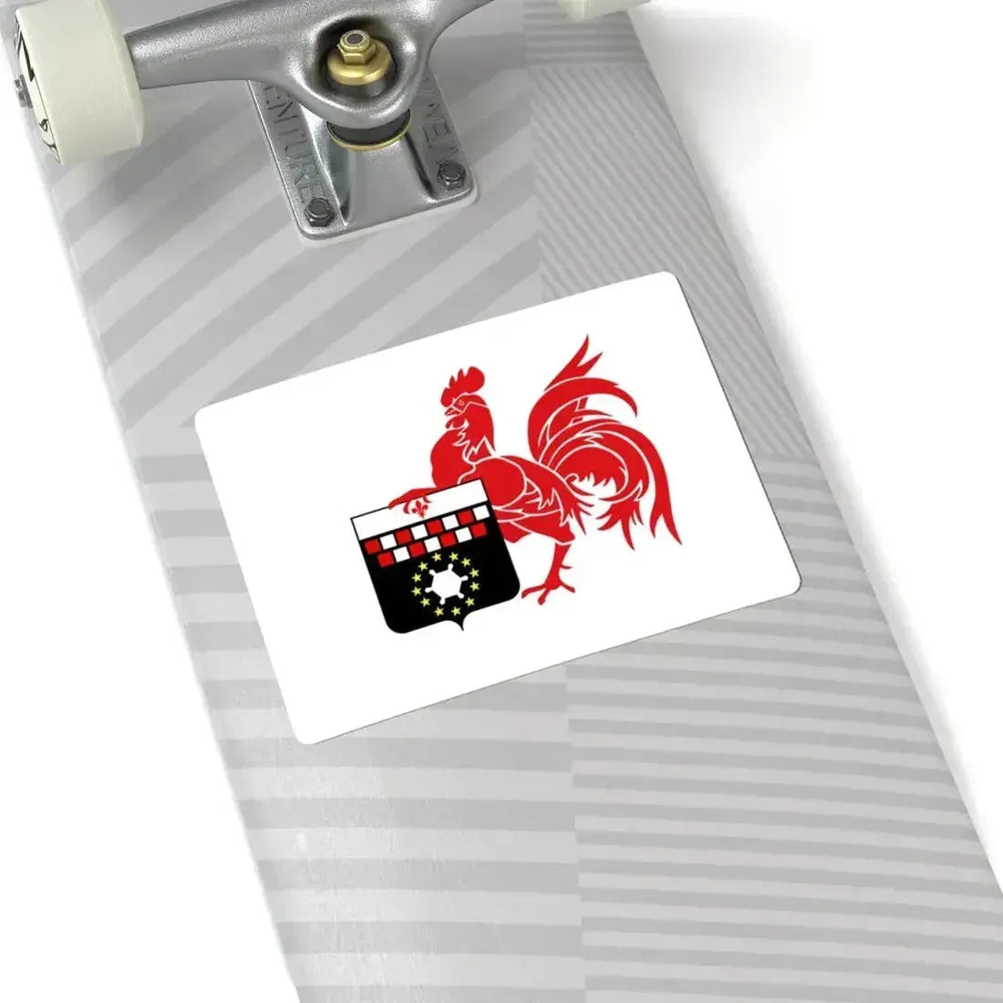 Drapeau ville be Charleroi (Belgium) STICKER Vinyl Kiss-Cut Decal - The Sticker Space