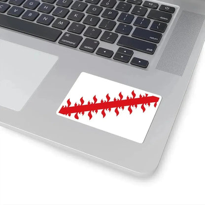 Drapeau ville be Mouscron (Belgium) STICKER Vinyl Kiss-Cut Decal - The Sticker Space