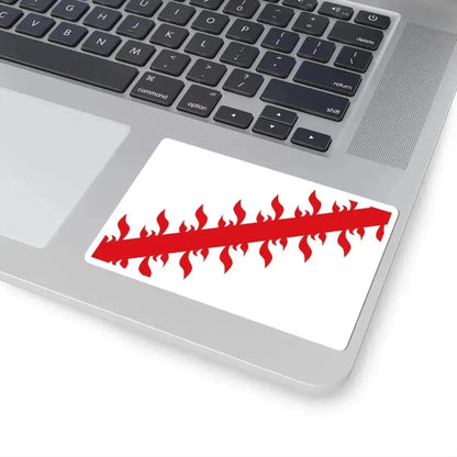 Drapeau ville be Mouscron (Belgium) STICKER Vinyl Kiss-Cut Decal - The Sticker Space