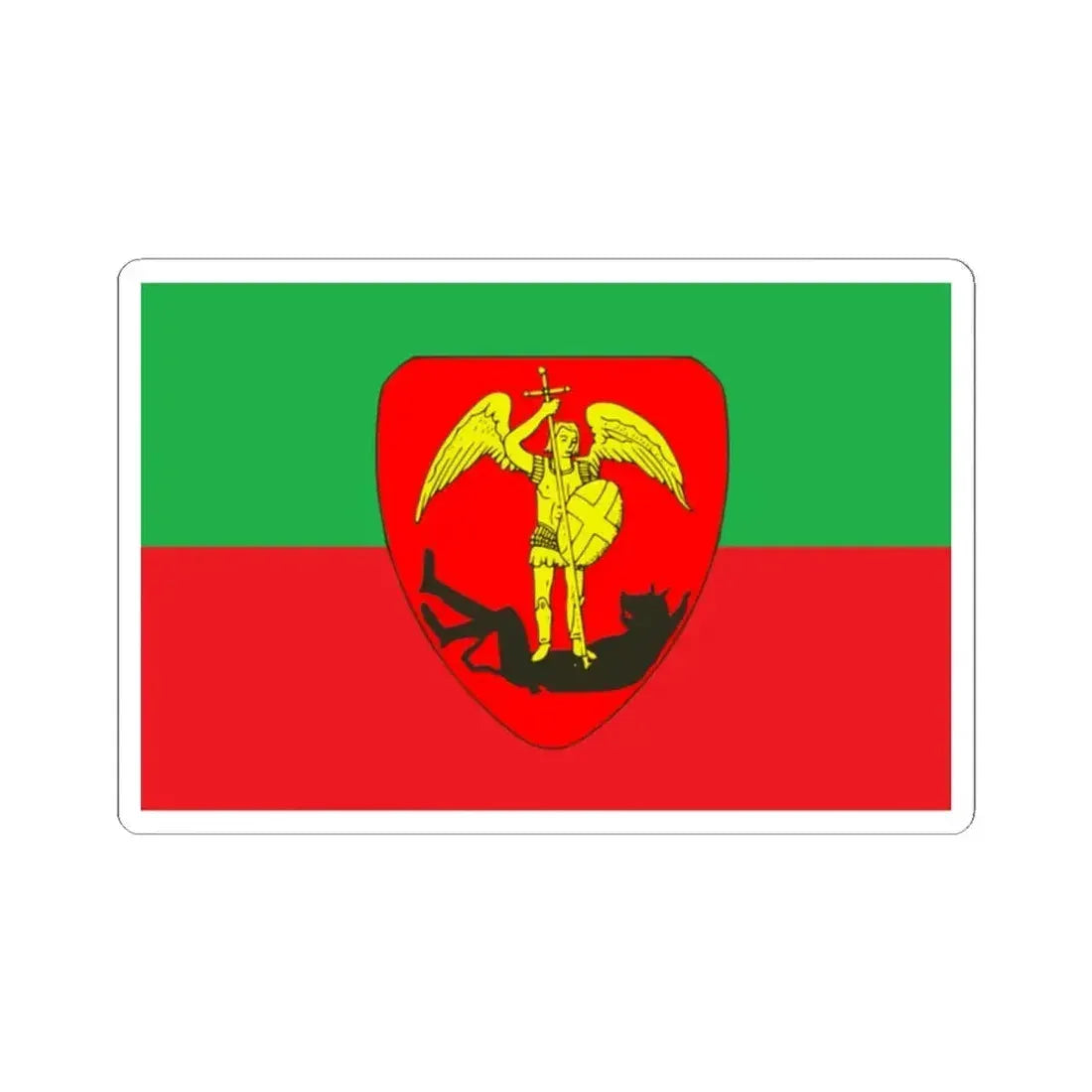 Drapeau ville de Bruxelles (Belgium) STICKER Vinyl Kiss-Cut Decal 2 Inch White - The Sticker Space