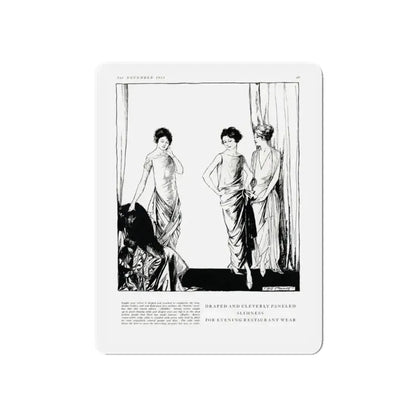 Draped and Cleverly Paneled ..., Harper's Bazaar, November 1921 (Magazine Illustration) Refrigerator Magnet - The Sticker Space