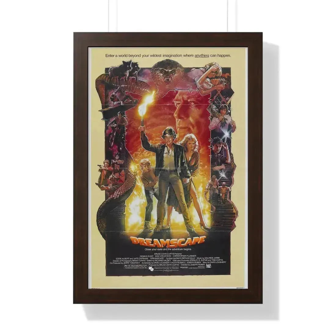 DREAMSCAPE 1984 - Framed Movie Poster 16″ x 24″ Walnut - The Sticker Space
