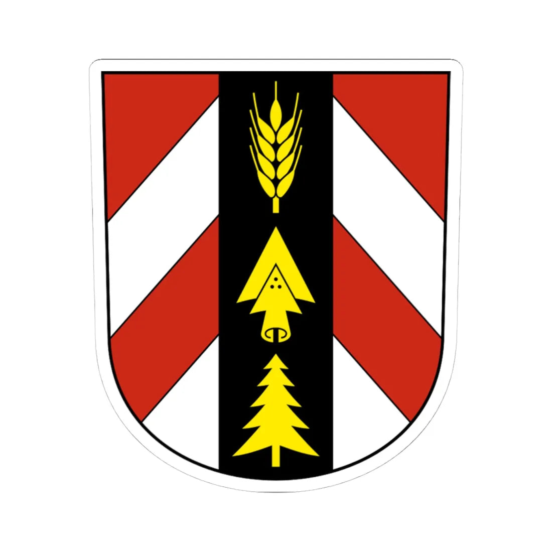 DreiHöfe-blazon (Switzerland) (Coat of Arms) STICKER Vinyl Kiss-Cut Decal - The Sticker Space