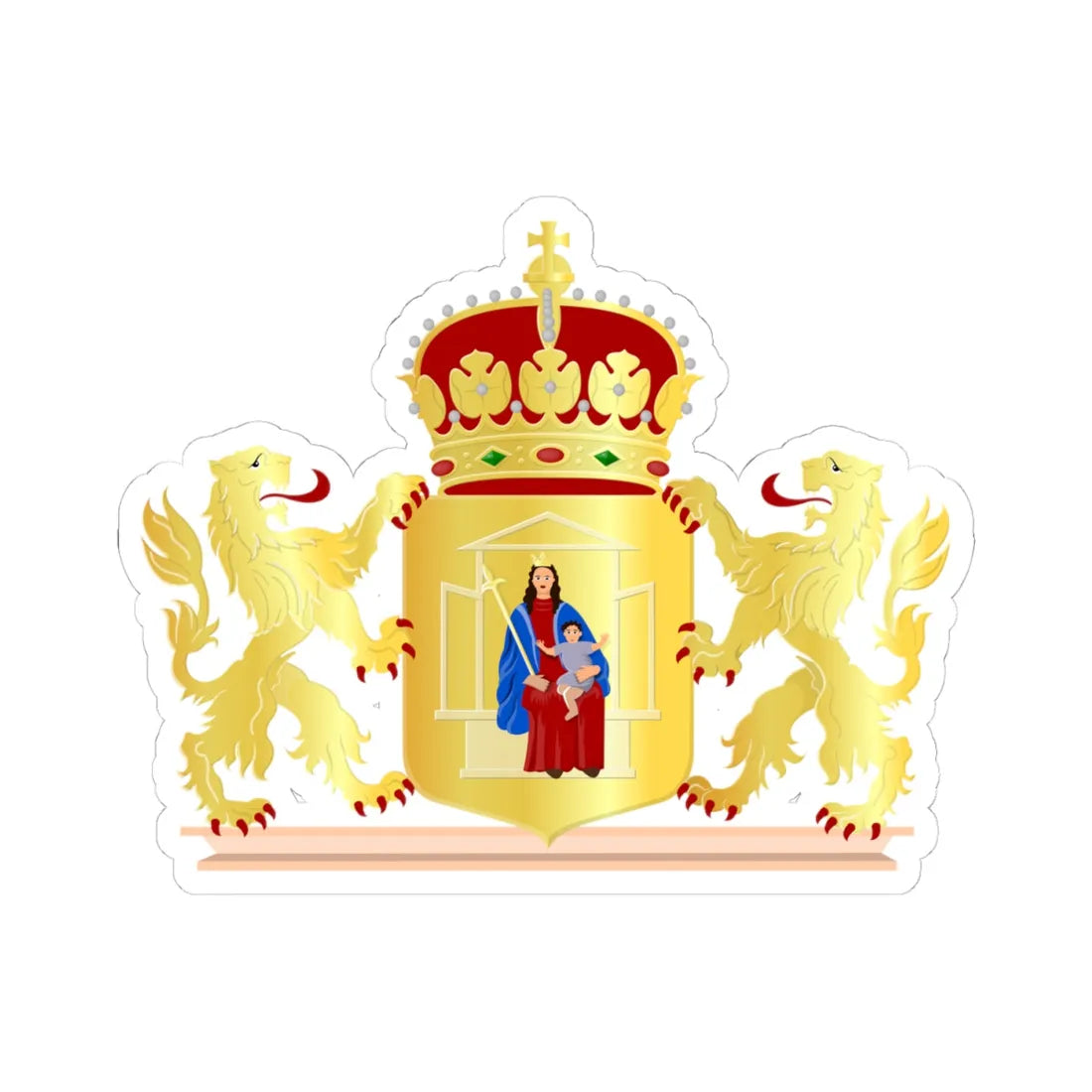 Drenthe wapen (Netherlands) (Coat of Arms) STICKER Vinyl Kiss-Cut Decal 4 Inch White - The Sticker Space