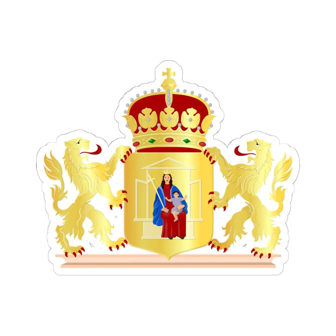 Drenthe wapen (Netherlands) (Coat of Arms) STICKER Vinyl Kiss-Cut Decal 6 Inch White - The Sticker Space