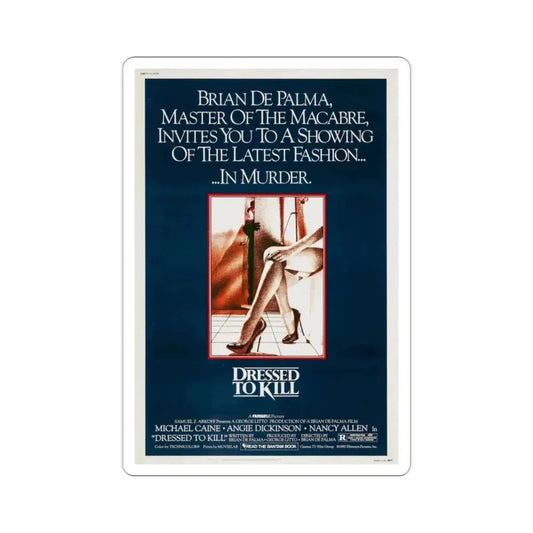 Dressed to Kill 1980 Movie Poster STICKER Vinyl Die-Cut Decal 2 Inch - The Sticker Space