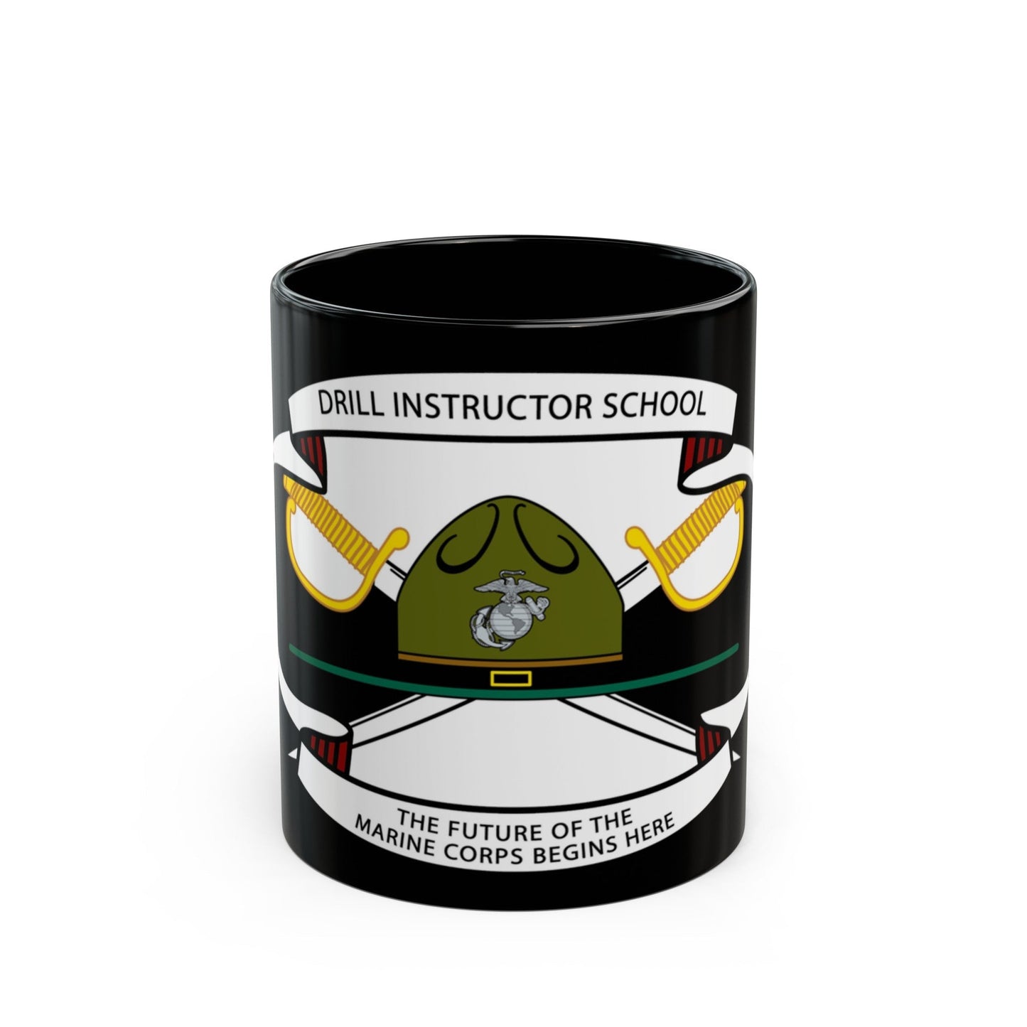 Drill Instructor School (USMC) Black Coffee Mug-11oz-The Sticker Space