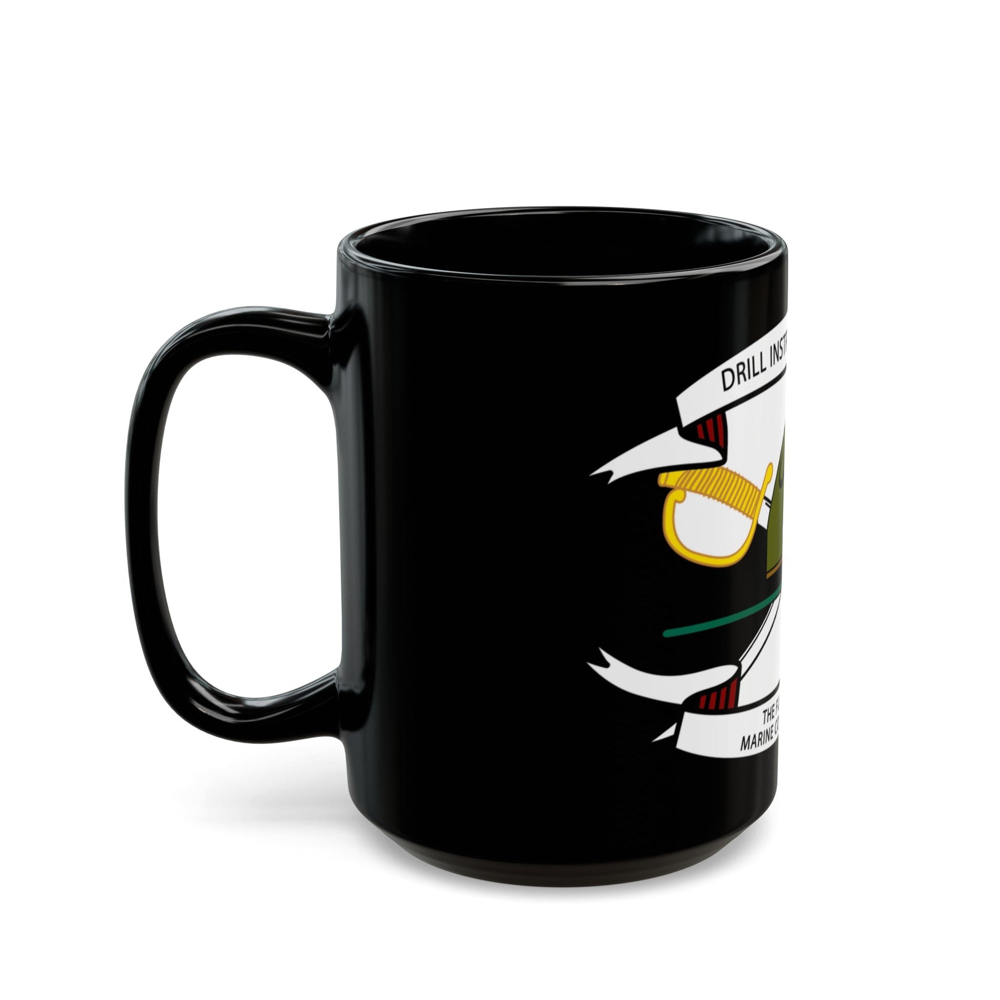 Drill Instructor School (USMC) Black Coffee Mug-The Sticker Space