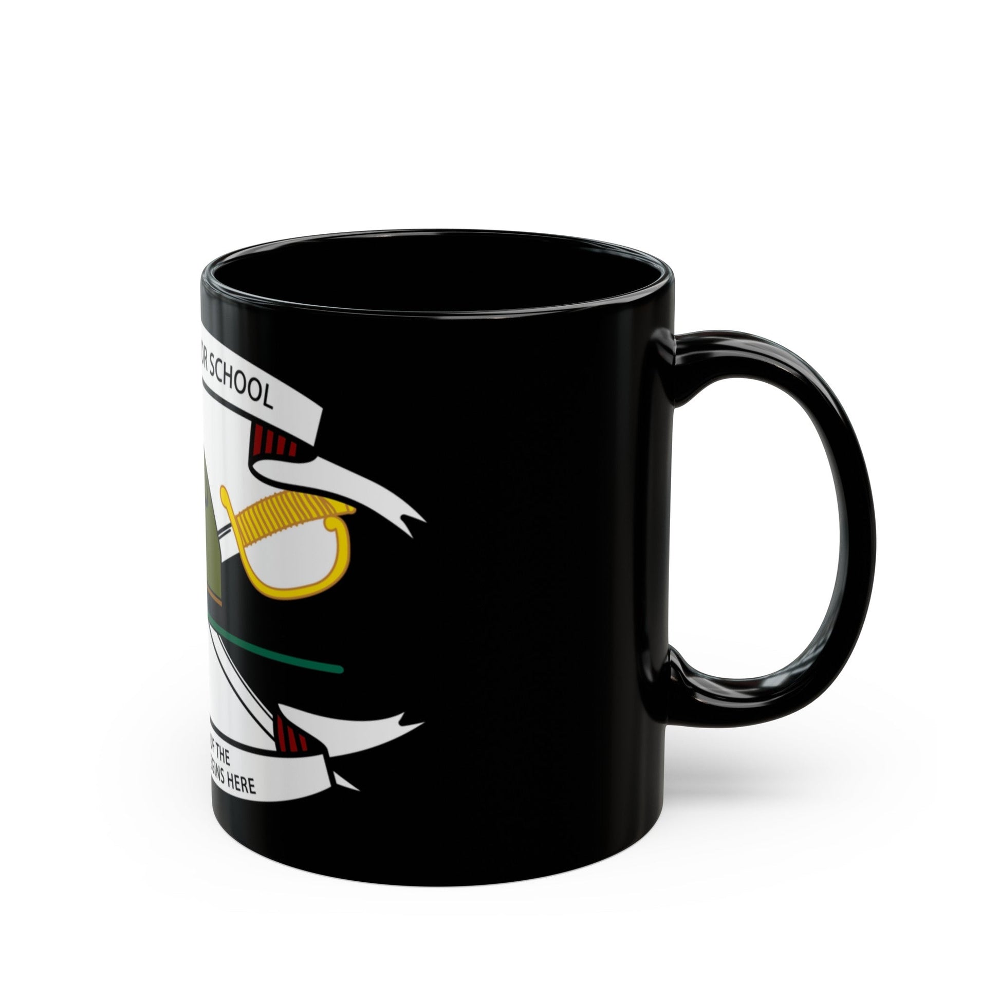 Drill Instructor School (USMC) Black Coffee Mug-The Sticker Space