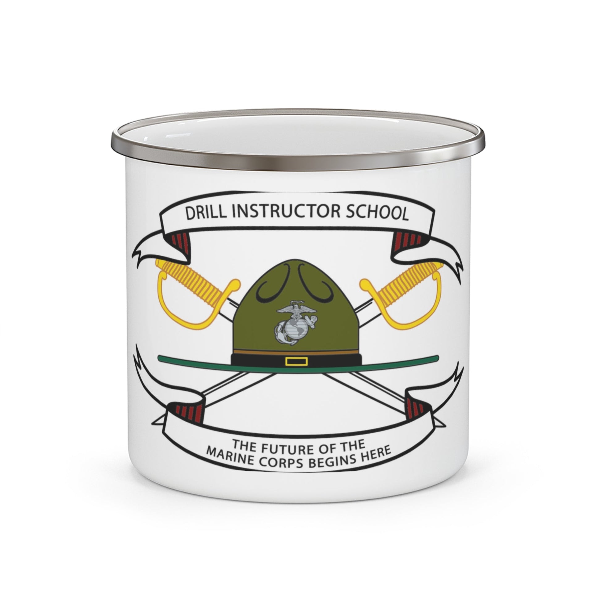 Drill Instructor School (USMC) Enamel Mug-12oz-The Sticker Space