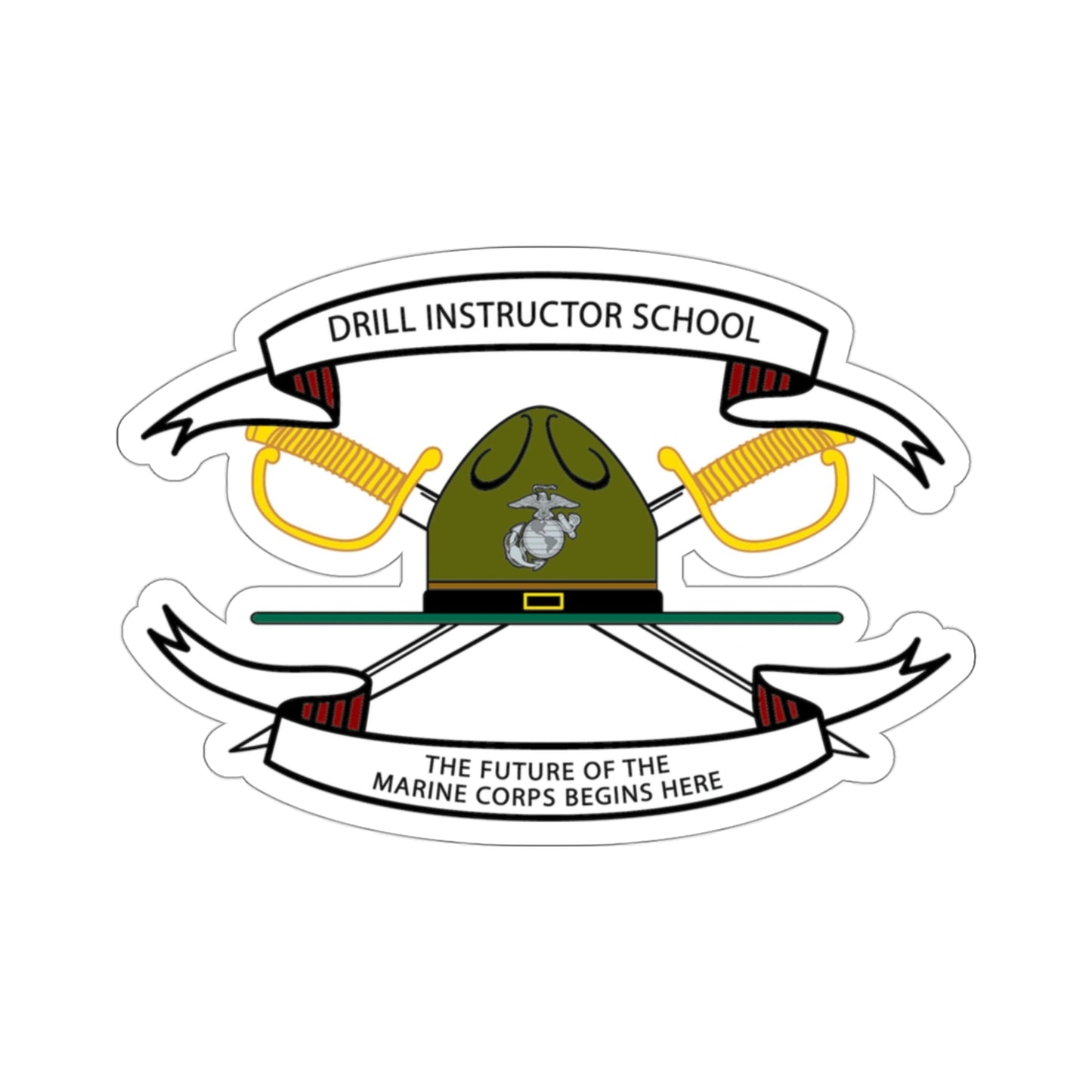 Drill Instructor School (USMC) STICKER Vinyl Die-Cut Decal-3 Inch-The Sticker Space