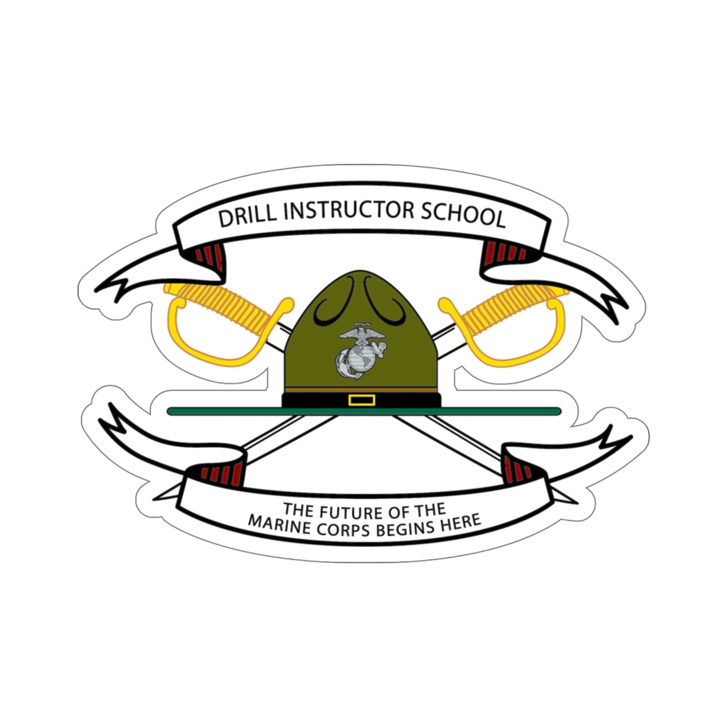 Drill Instructor School (USMC) STICKER Vinyl Die-Cut Decal-6 Inch-The Sticker Space