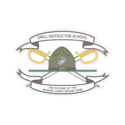 Drill Instructor School (USMC) STICKER Vinyl Kiss-Cut Decal 2 Inch Transparent - The Sticker Space