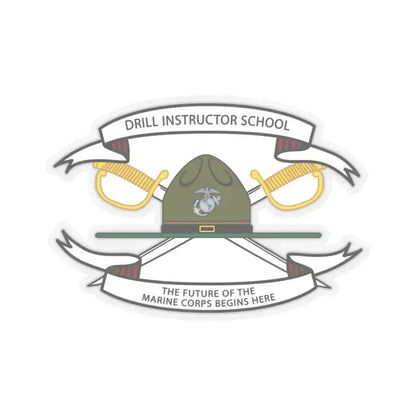 Drill Instructor School (USMC) STICKER Vinyl Kiss-Cut Decal 4 Inch Transparent - The Sticker Space