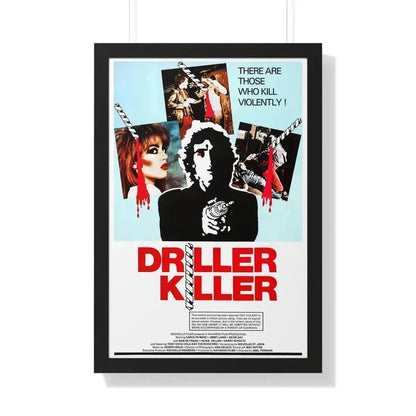 DRILLER KILLER 1979 - Framed Movie Poster 20" x 30" Black - The Sticker Space