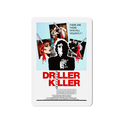 DRILLER KILLER 1979 Movie Poster - Die-Cut Magnet-4" x 4"-The Sticker Space