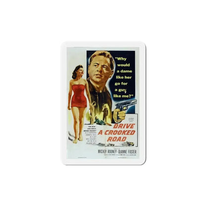 Drive a Crooked Road 1954 Movie Poster Refrigerator Magnet - The Sticker Space