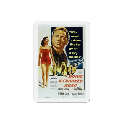 Drive a Crooked Road 1954 Movie Poster Refrigerator Magnet - The Sticker Space