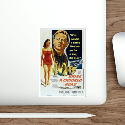 Drive a Crooked Road 1954 Movie Poster STICKER Vinyl Die-Cut Decal-The Sticker Space