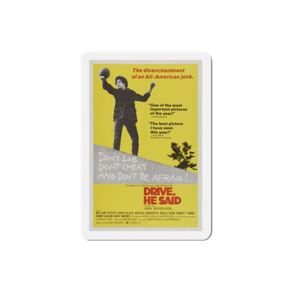 Drive He Said 1971 Movie Poster Die-Cut Magnet-2 Inch-The Sticker Space